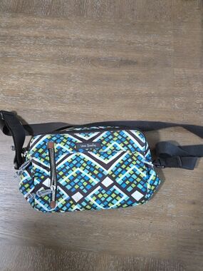 Vera Bradley Blue, Green & Black Geometric Crossbody Bag